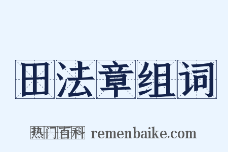 田法章组词是什么意思的图片